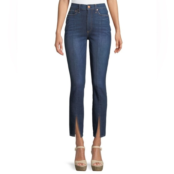 Alice + Olivia Good High Rise Jean With Front Slit - Picture 1 of 10